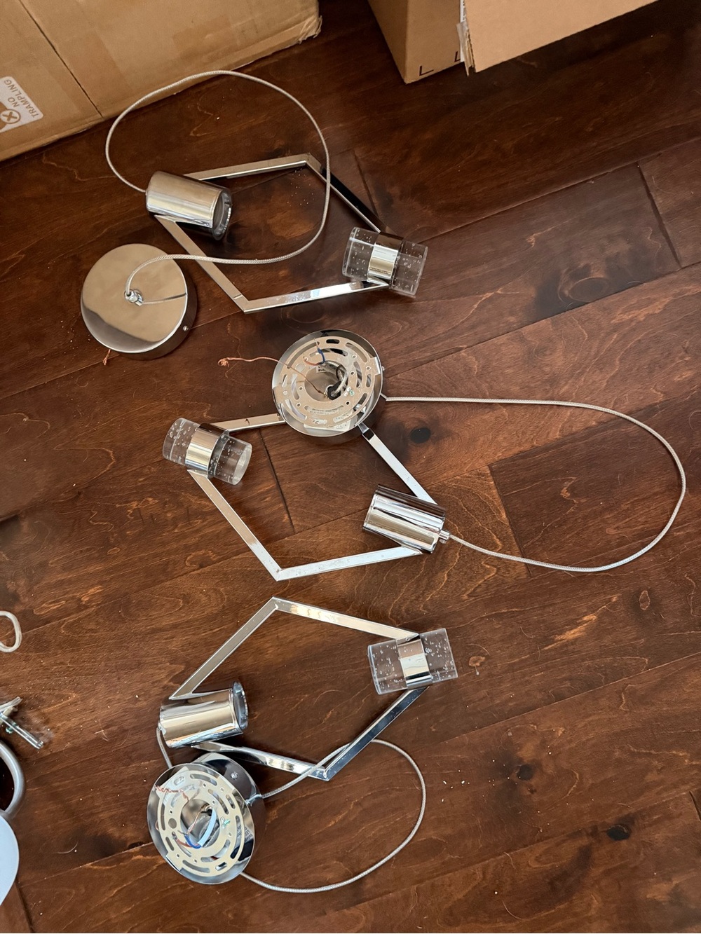Modern Chrome Ceiling Fixture - Silver